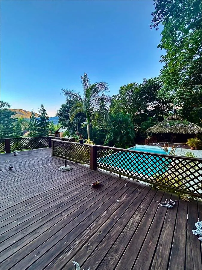 Deck with mountain views